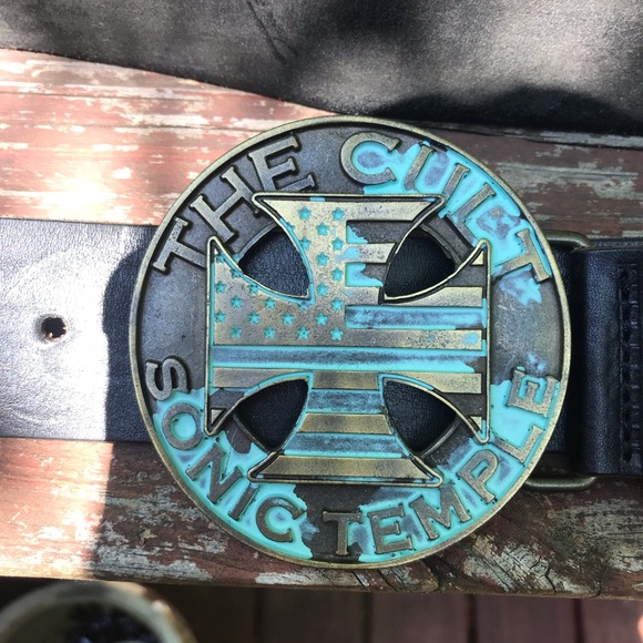 Other - Vintage “The Cult Sonic Temple” Belt Buckle/Belt